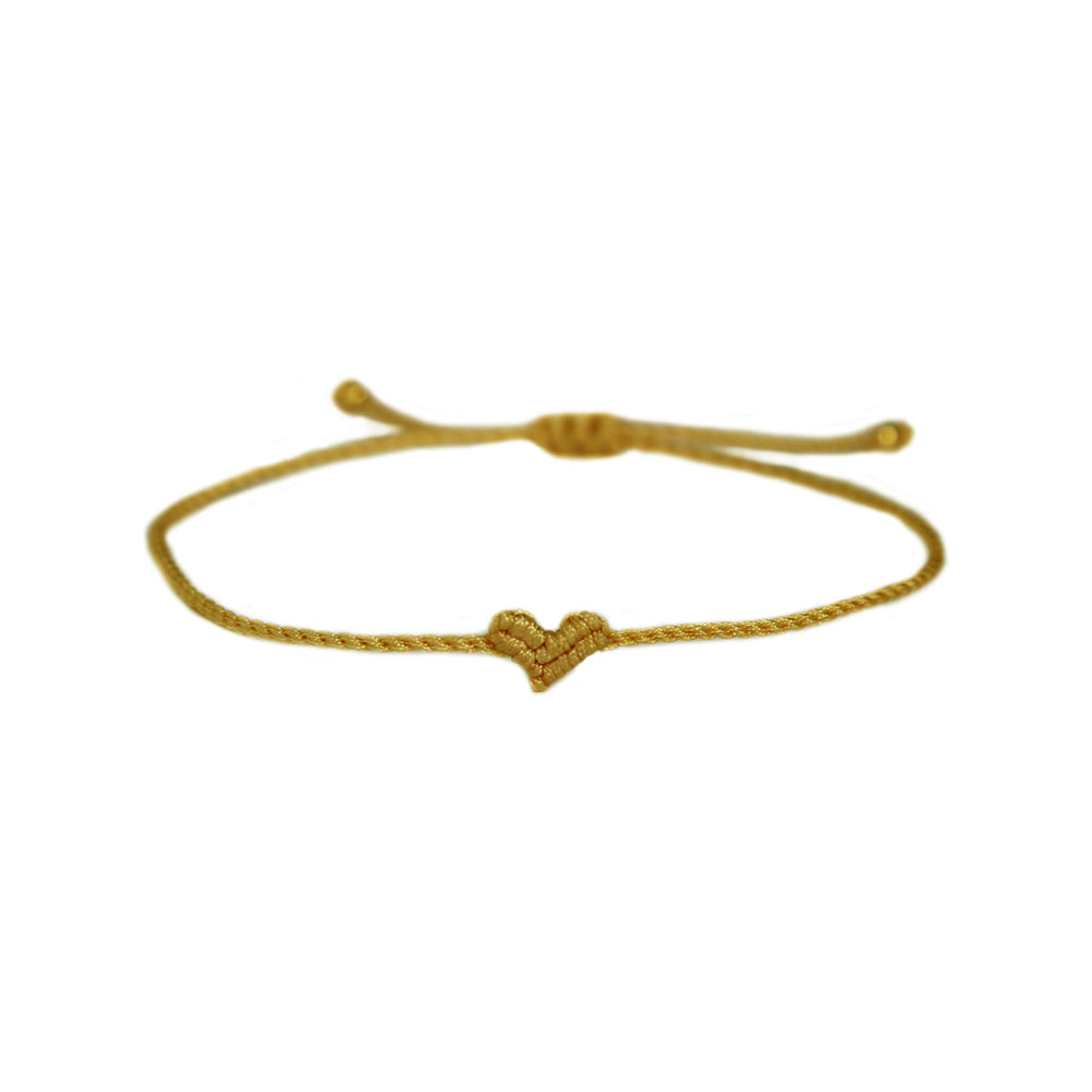 Love Ibiza heart bracelet golden curry