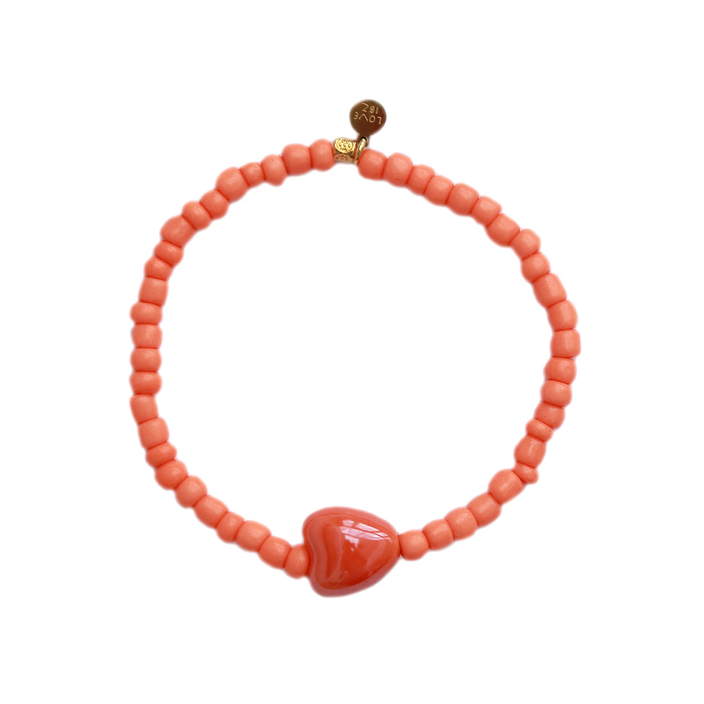 Armband Steinherz orange