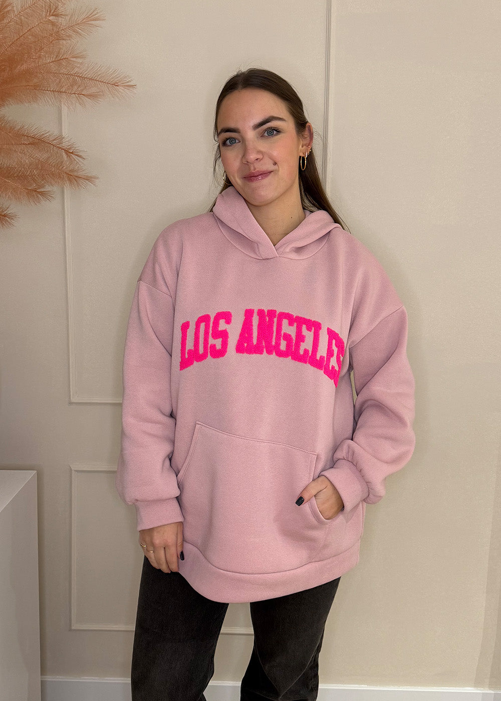 Hoodie Los Angeles roze