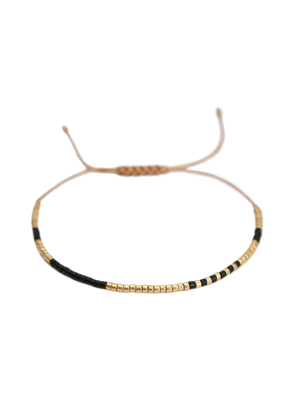 Miyuki armband black gold