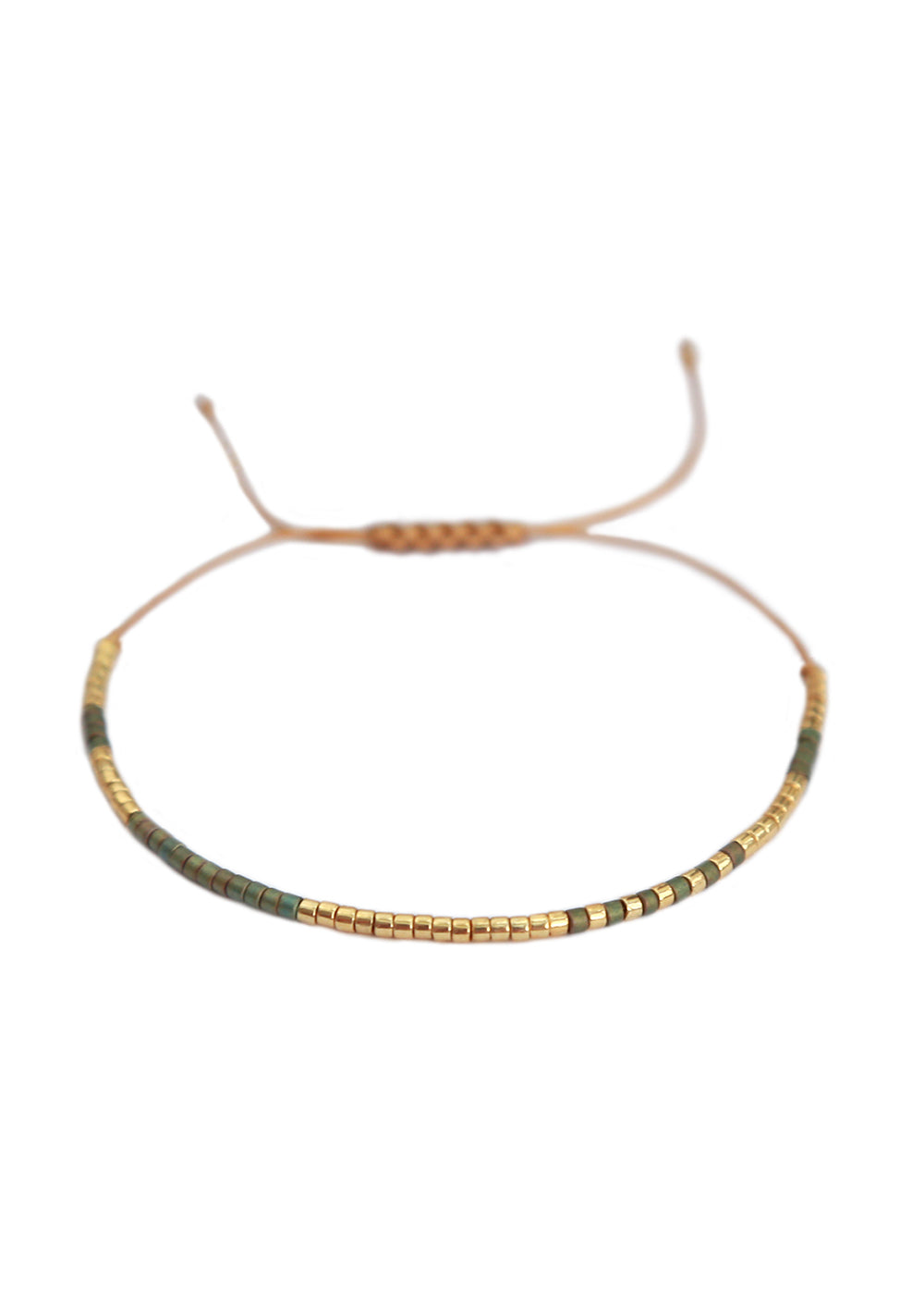 Miyuki bracelet olive gold
