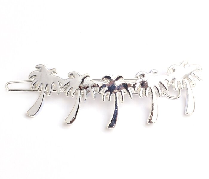 Silberne Haarspange mit Palme