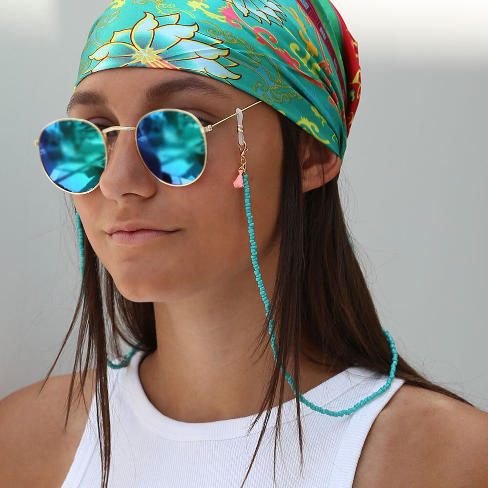 Sonnenbrille pilot blau grün