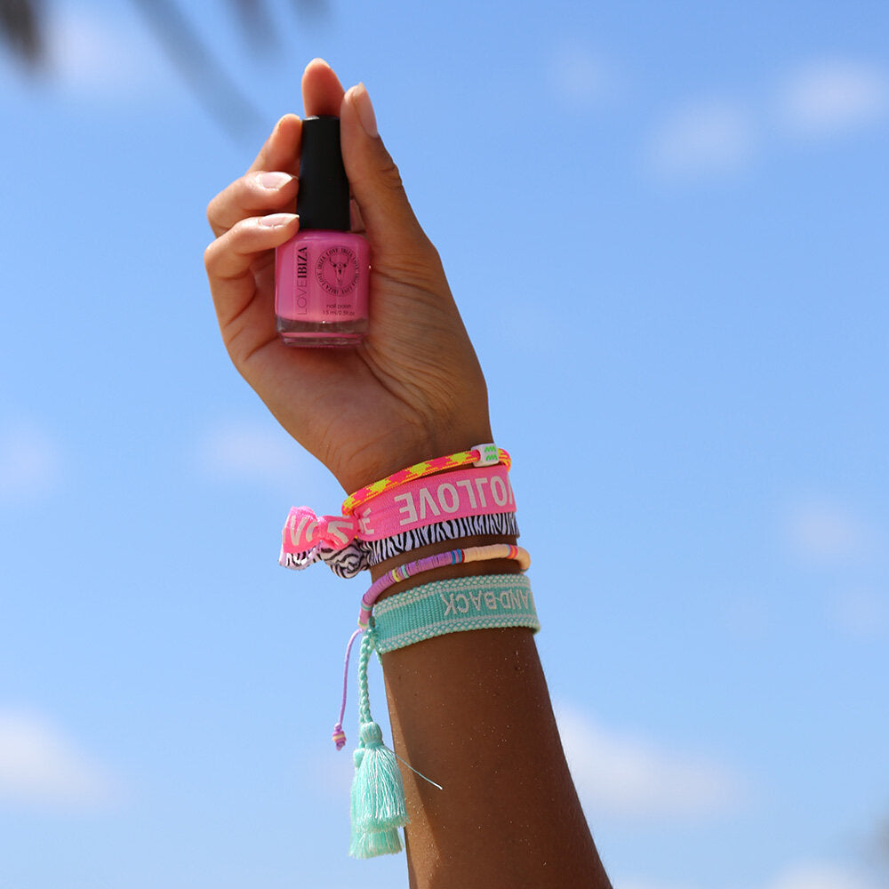 Nail polish hot pink