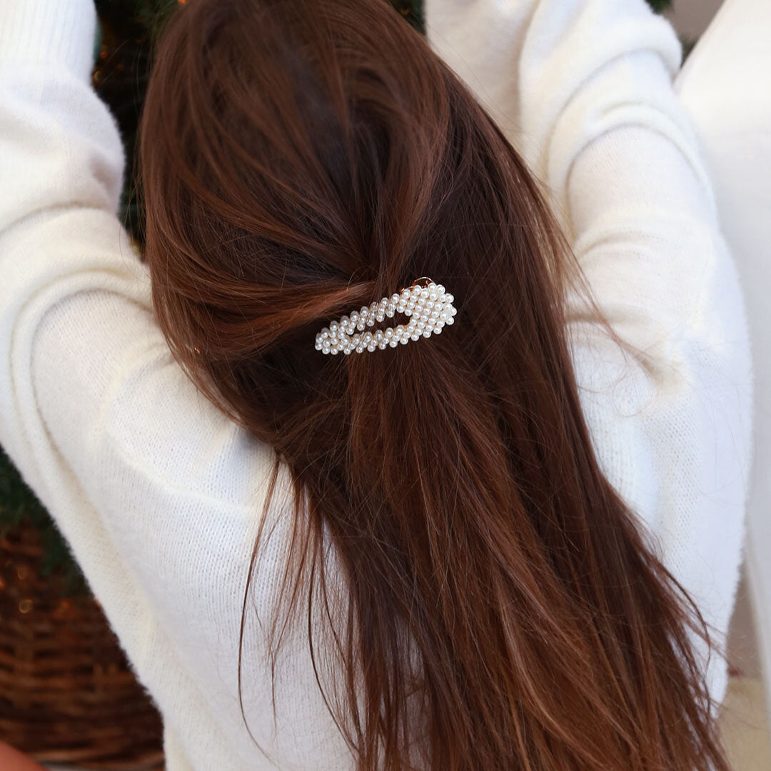 Statement haarclip pearl