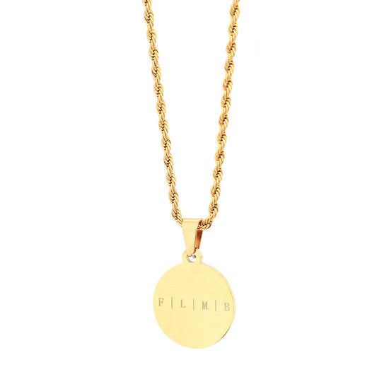 Gravierte Halskette aus Gold – 4 Initialen