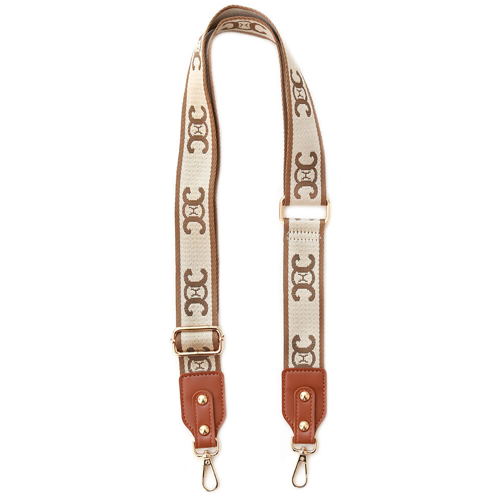 Bag strap designer brown