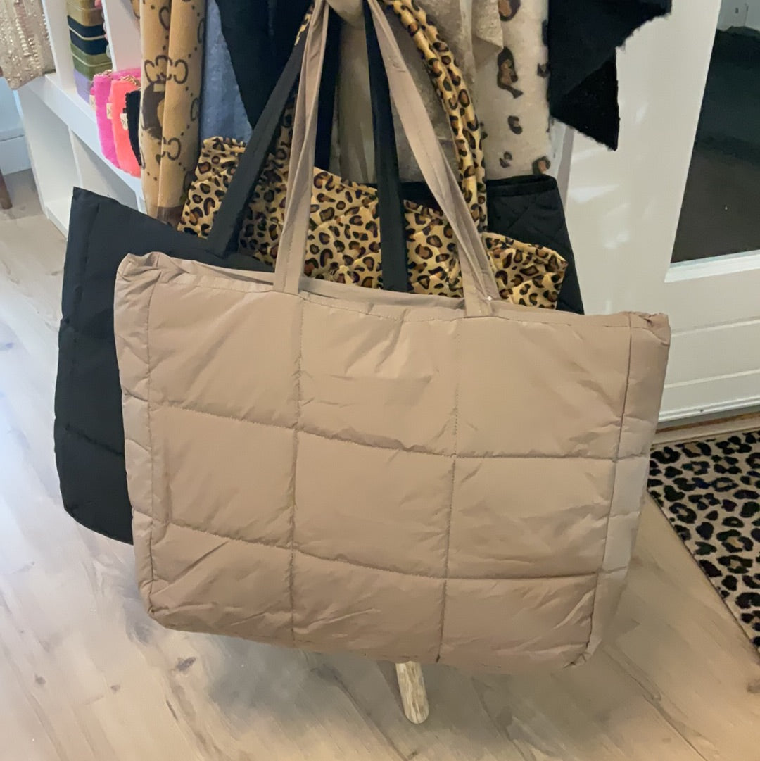 Grote shopper taupe