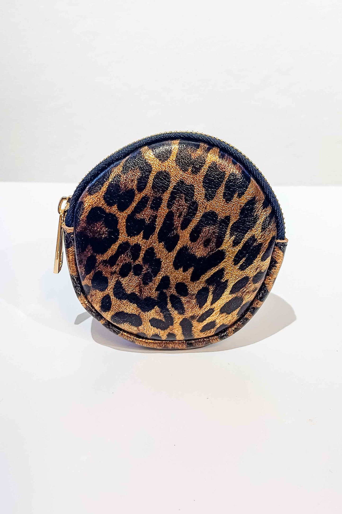 Rond panter portemonneetje