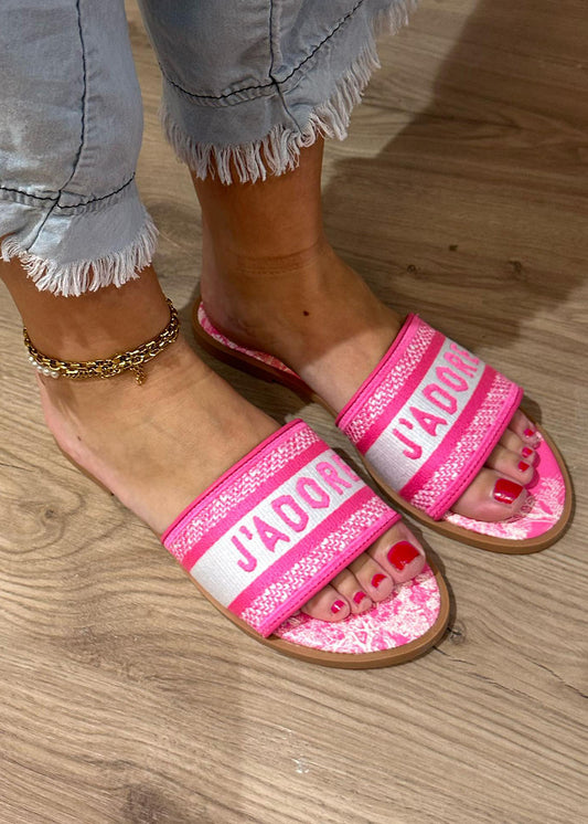 J'adore slippers pink