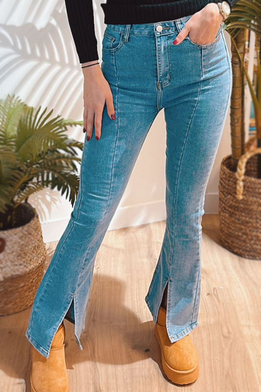 Tessa Bootcut-Jeans mit Schlitz