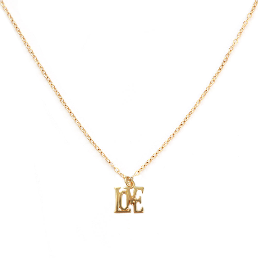 Gouden ketting love letter