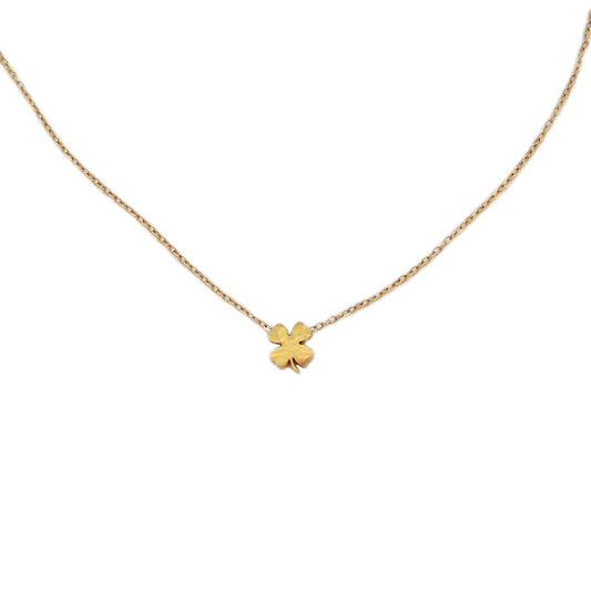 Gold chain four-leaf clover