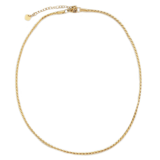 Gouden fijne ketting gedraaide chain