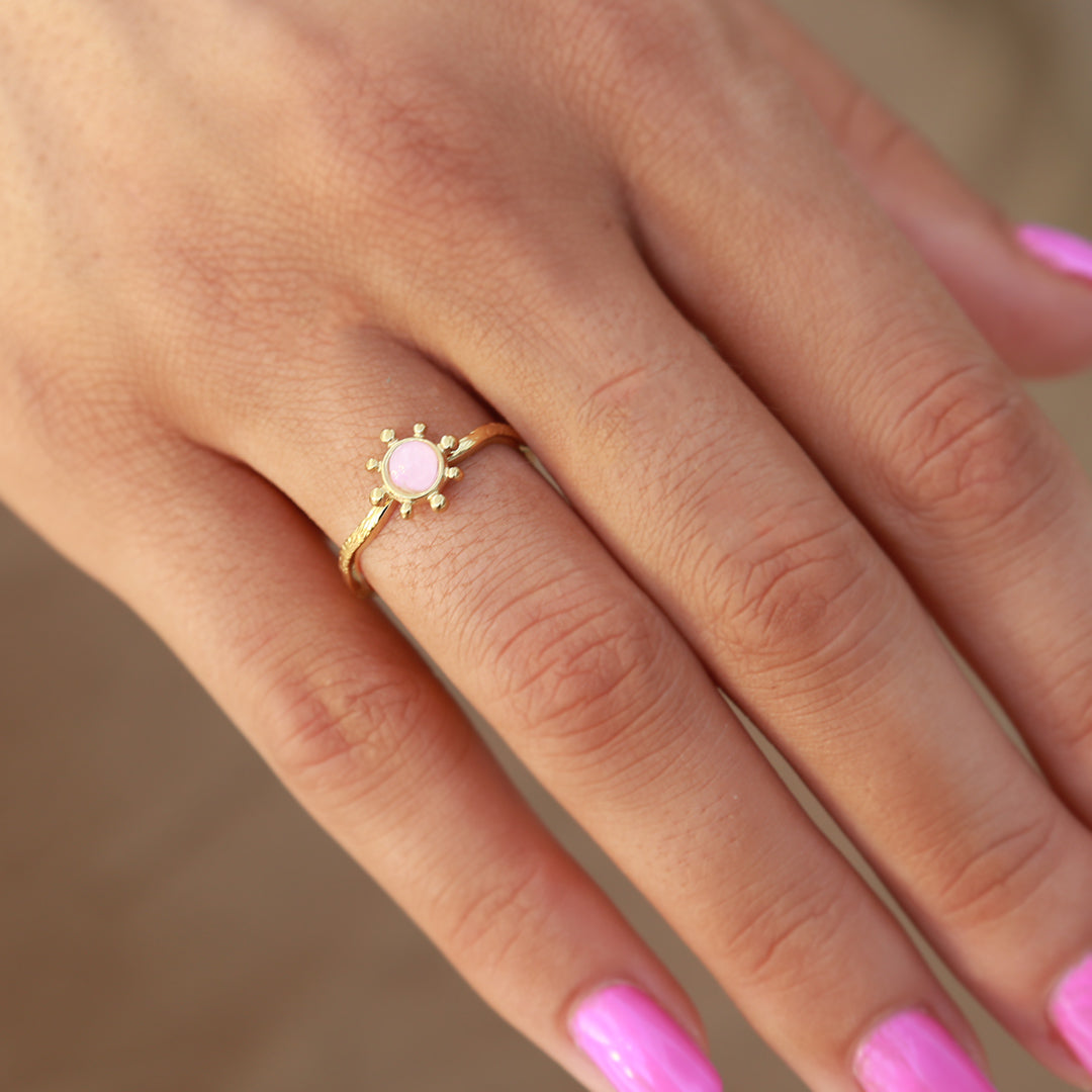 Golden ring sunshine pink