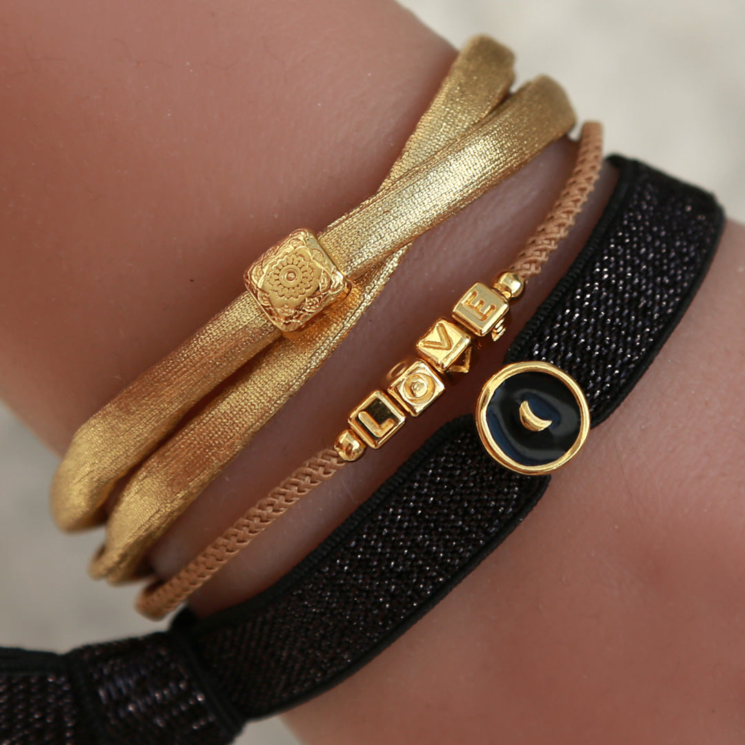 Armband shine maan zwart
