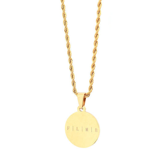 Gravierte Halskette aus Gold – 4 Initialen