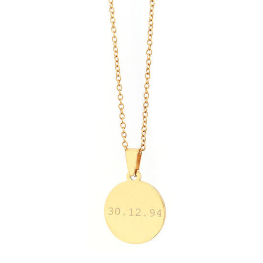Gravierte Kette Gold – Datum