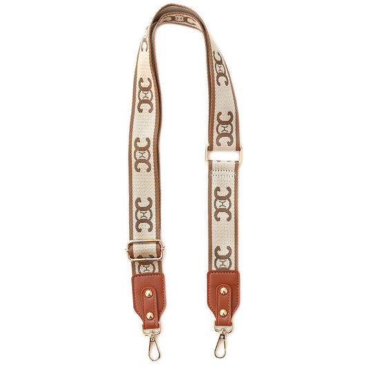 Bag strap designer brown