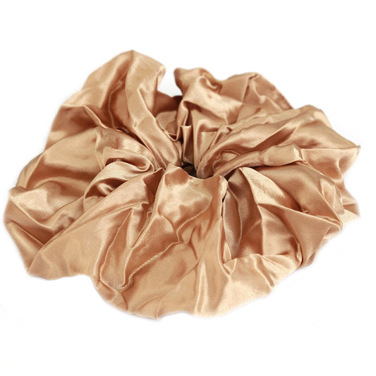 Scrunchie large satin beige